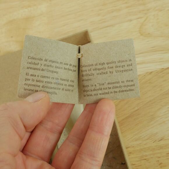 Handmade Bovine Horn Spreader Hostess Gift Cheese Butter Knife Artisan Eclectic - Picture 3 of 13